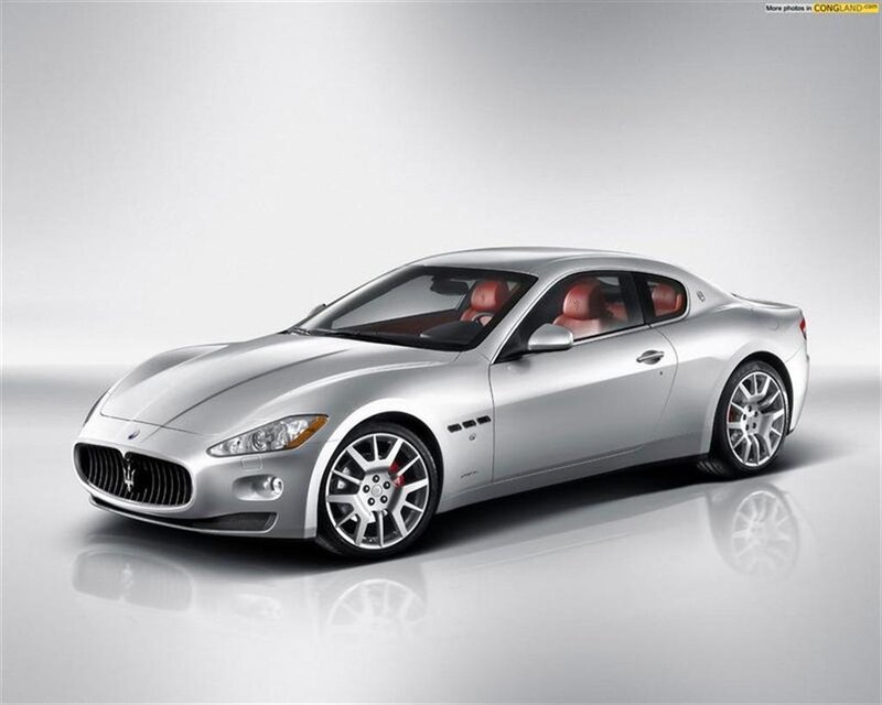 silver Maserati sports car