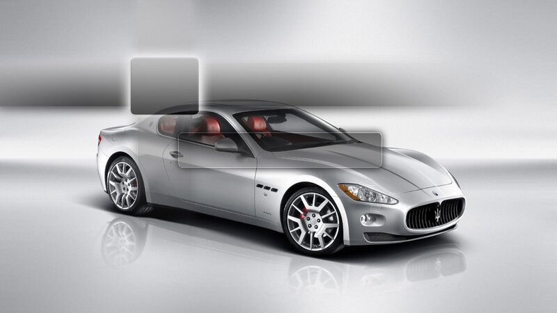 silver maserati sports car