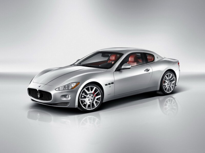silver Maserati sports car