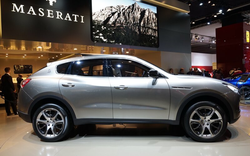 Silver Maserati Suv — Showroom