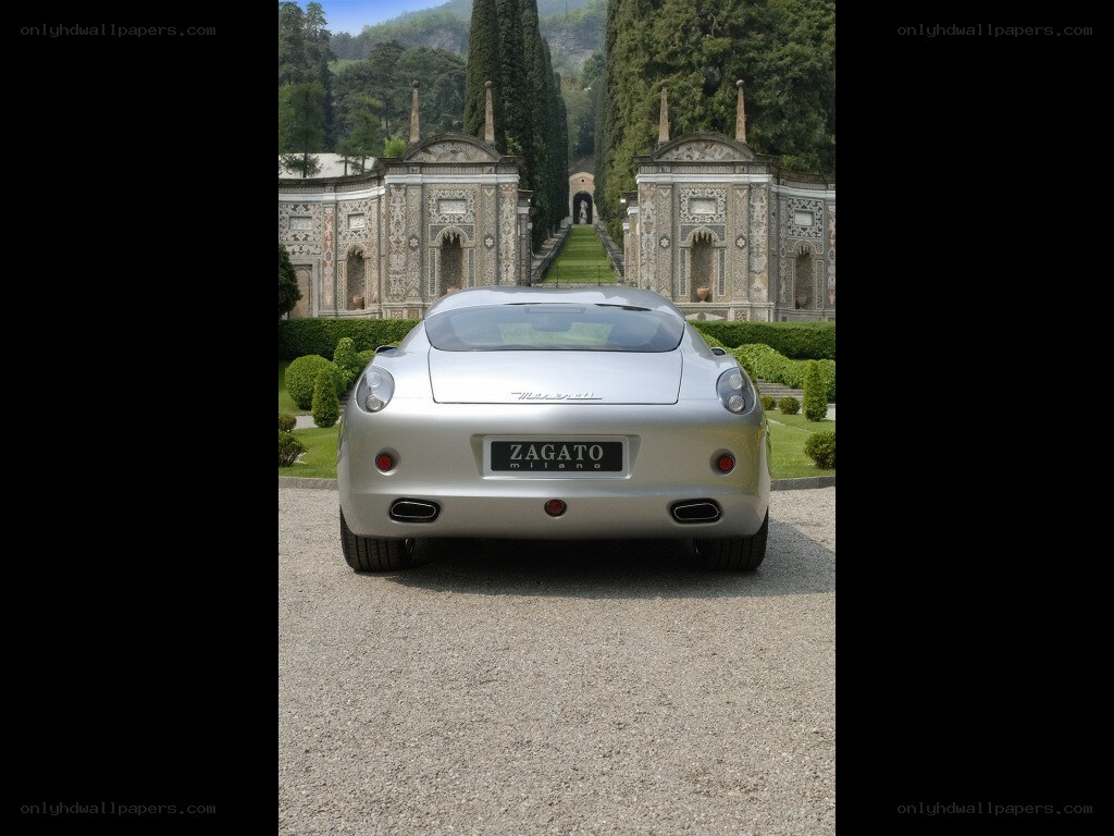 Silver Maserati Zagato car