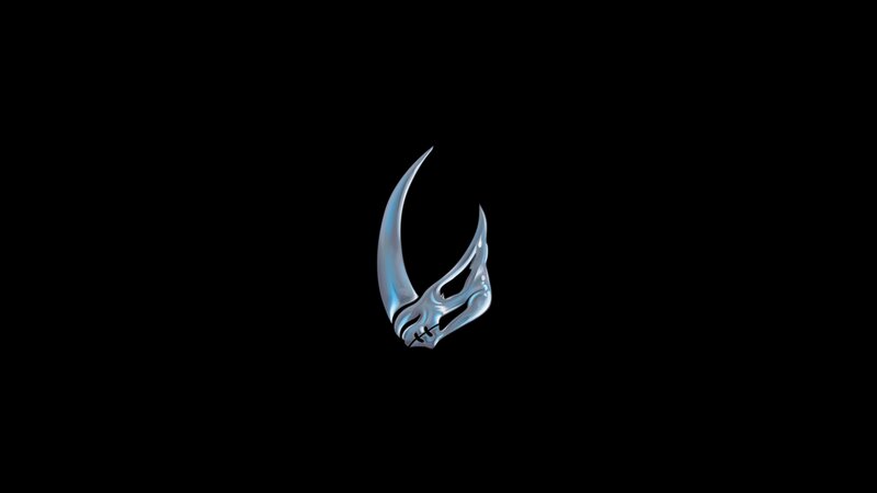 Silver Mask on Black