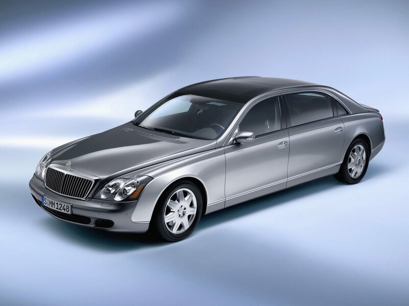 Silver Maybach sedan