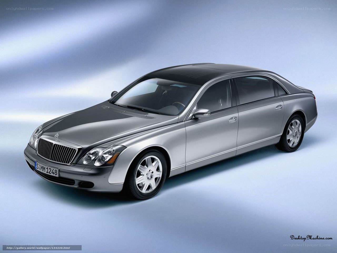 silver maybach sedan