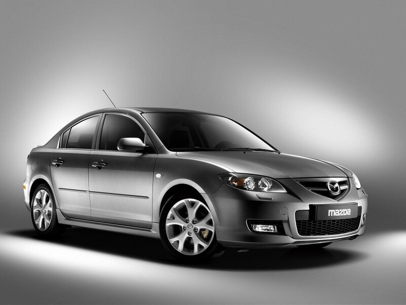 Silver Mazda 3 Sedan — Gray, Dramatic, Photograph