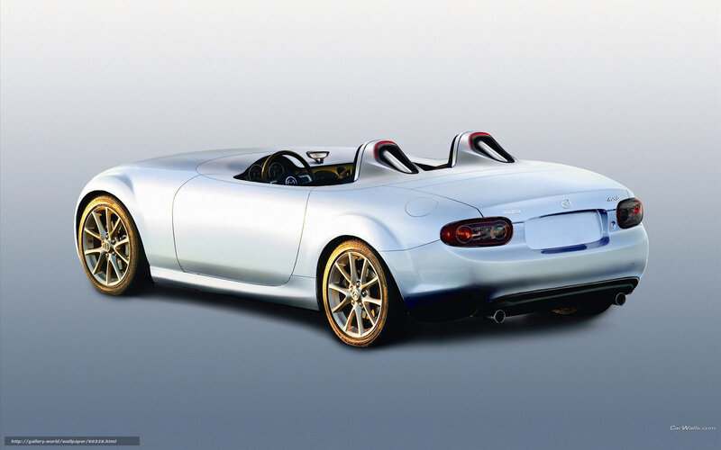 Silver Mazda Miata concept car