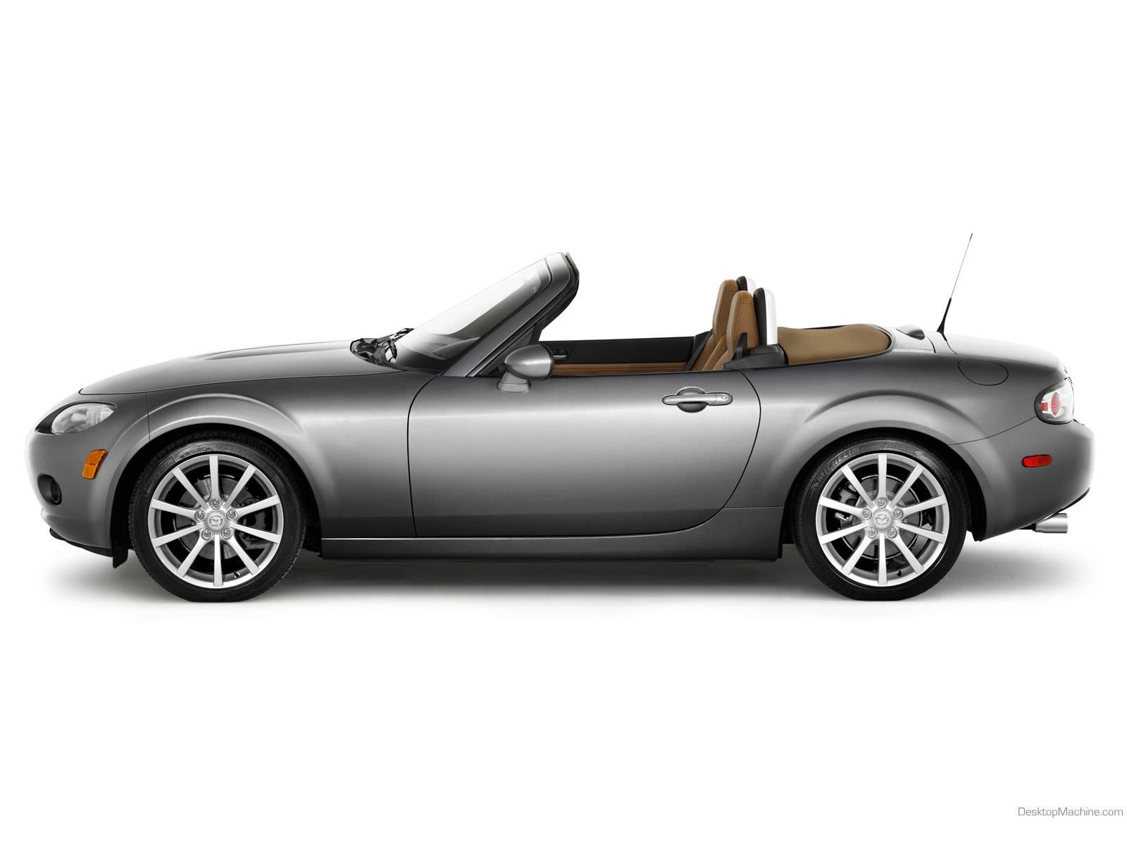 silver mazda miata convertible