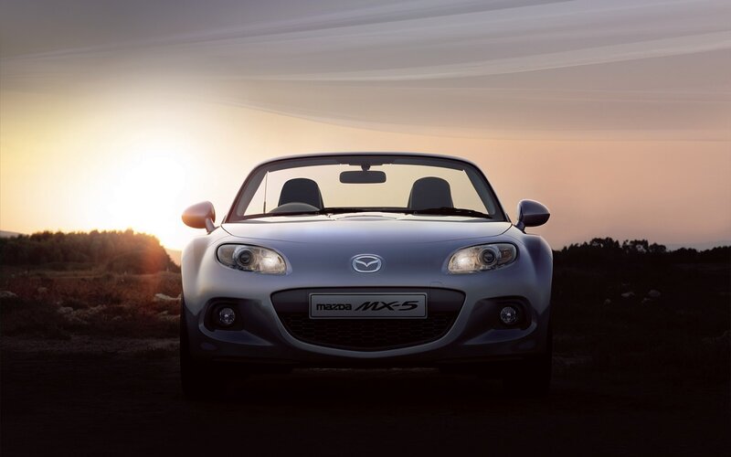 Silver Mazda Mx-5 Car — Gray