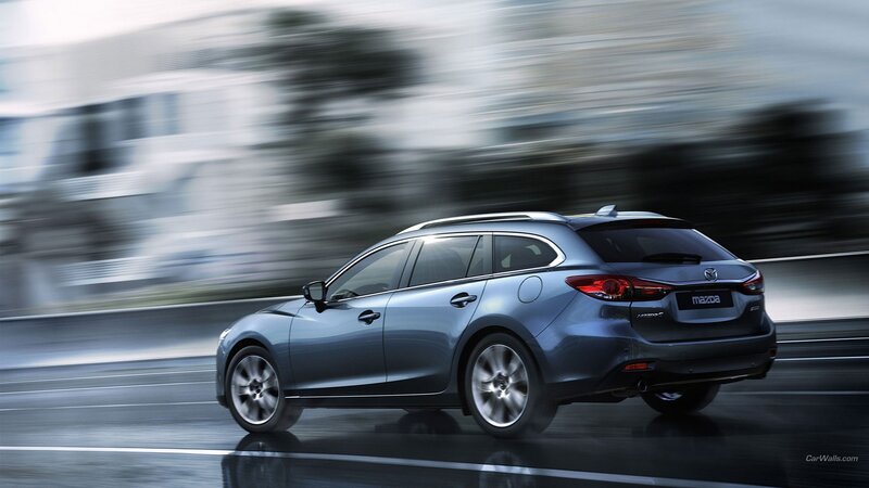 Silver Mazda Station Wagon — Gray