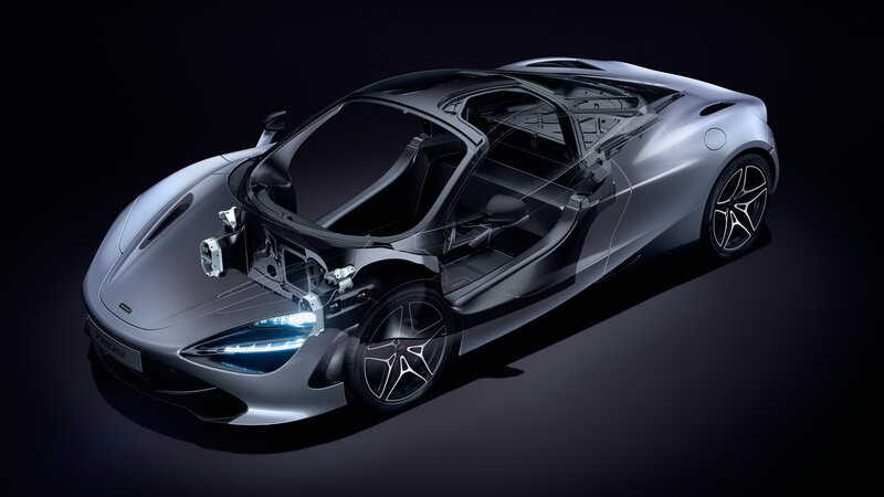 Silver Mclaren 720s