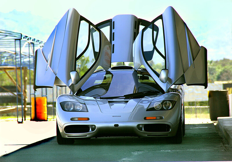 Silver McLaren F1 Car