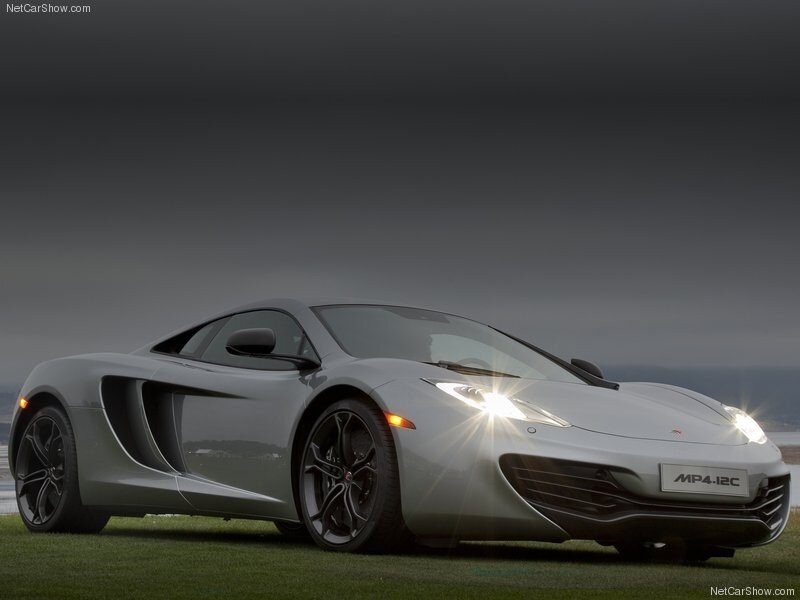 Silver McLaren MP4-12C sports car