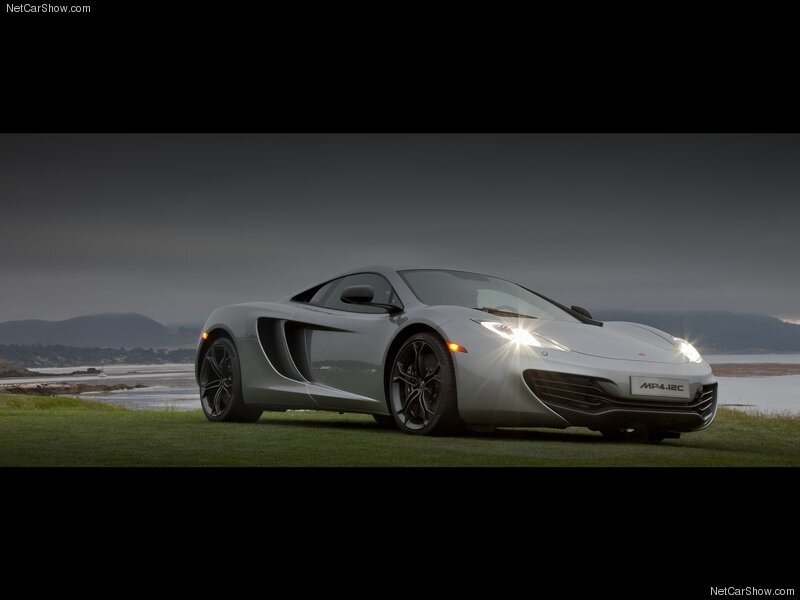 Silver McLaren MP4-12C sports car
