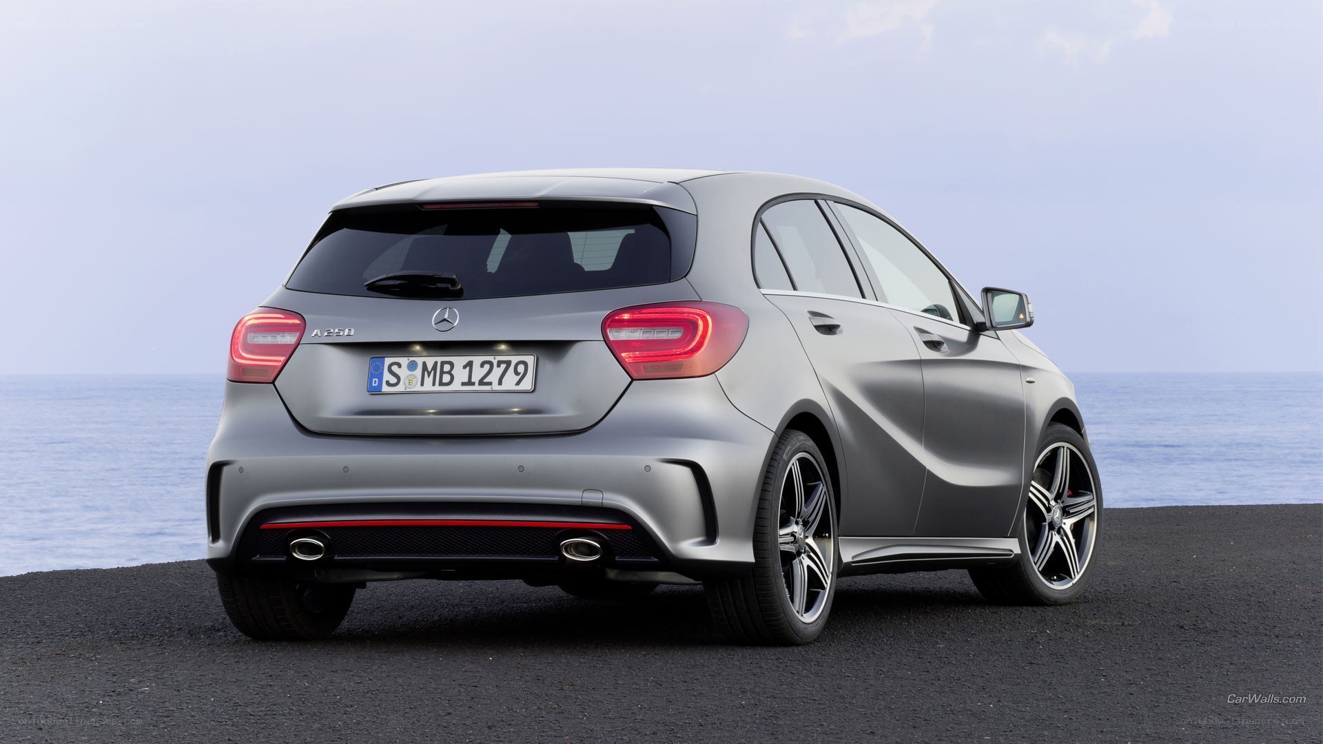 silver mercedes a250 hatchback