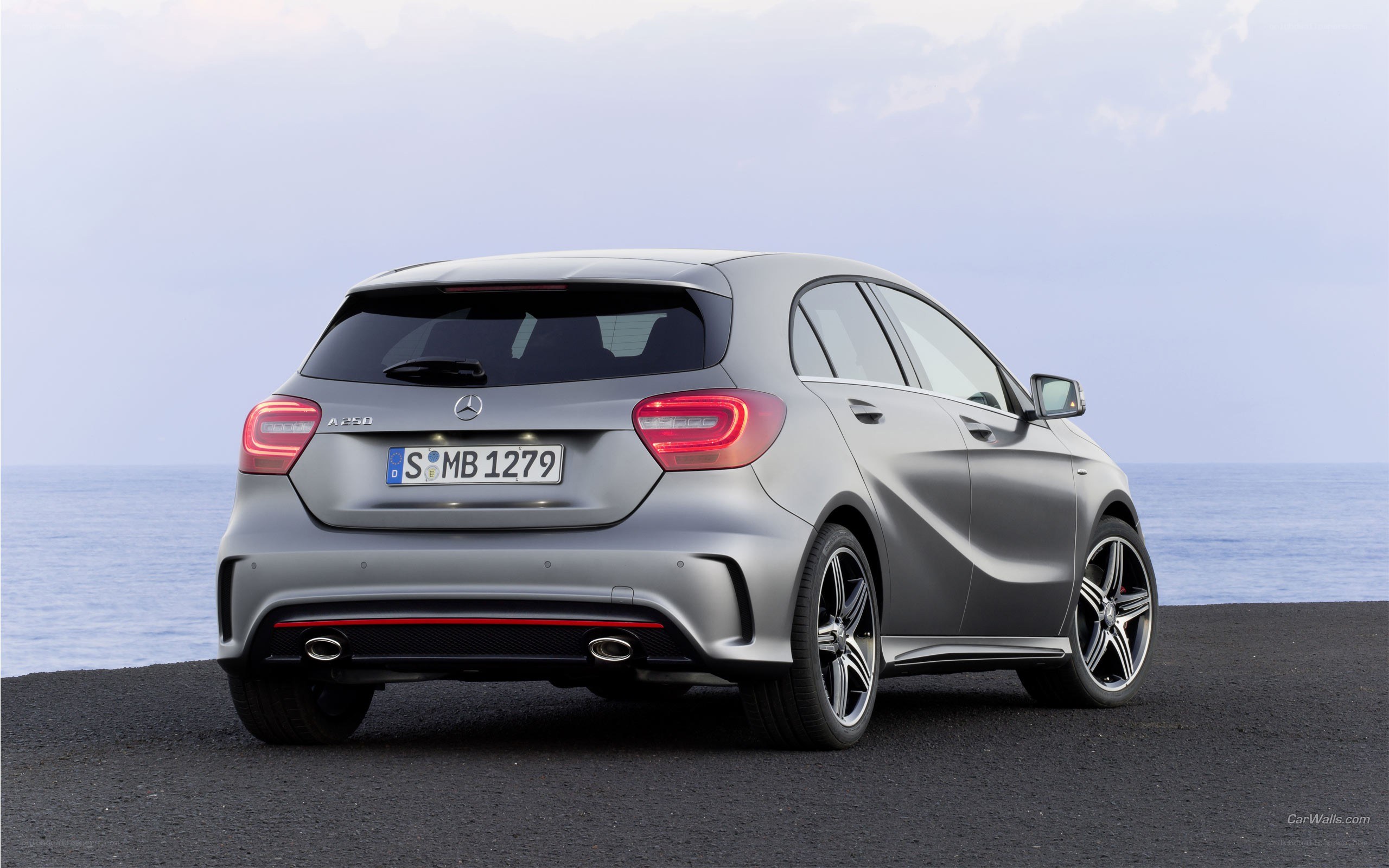 silver mercedes a250 hatchback