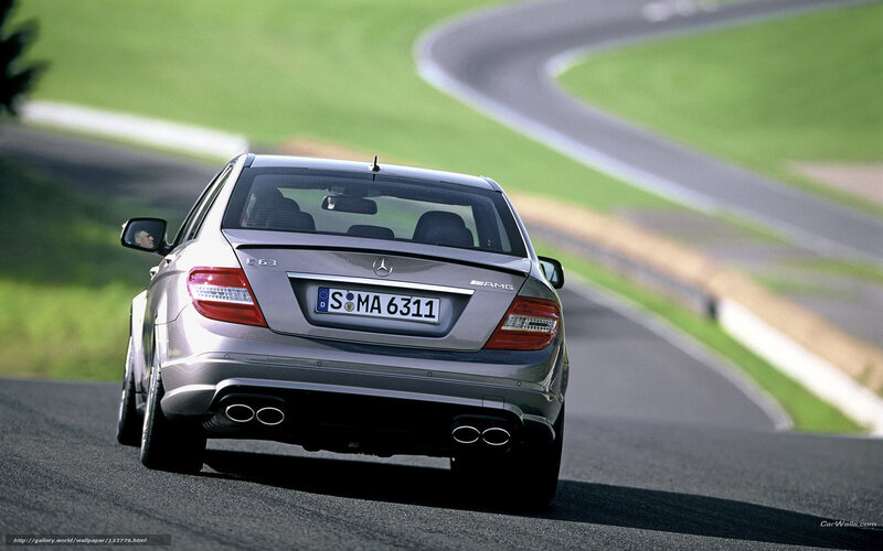 Silver Mercedes-AMG C63 — Gray, Dynamic