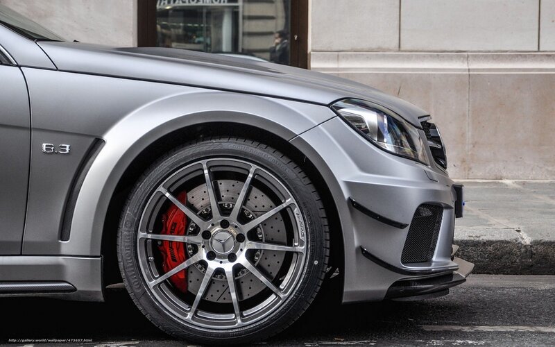 Silver Mercedes-AMG C63