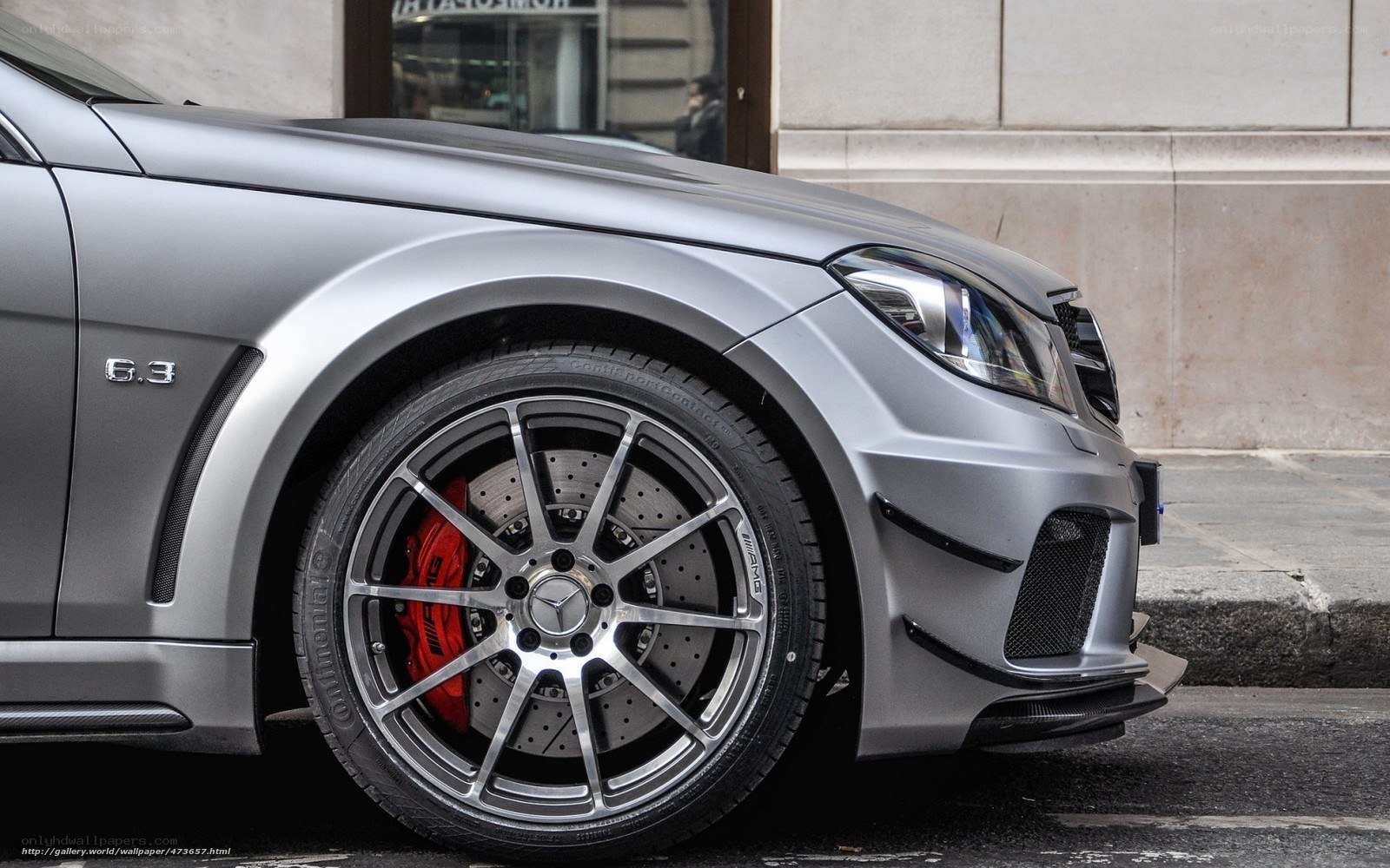 Silver Mercedes-AMG C63
