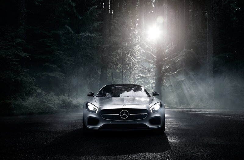 Silver Mercedes-amg Car — Gray, Dramatic