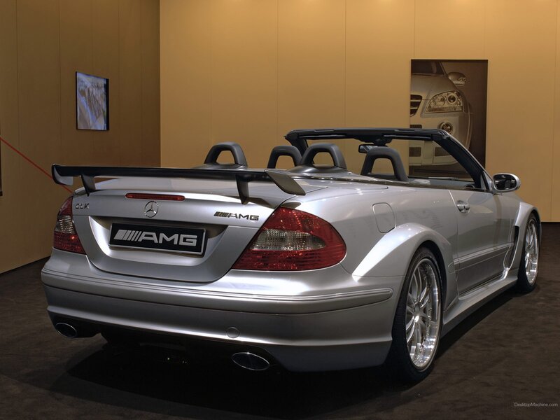 Silver Mercedes-AMG CLK convertible