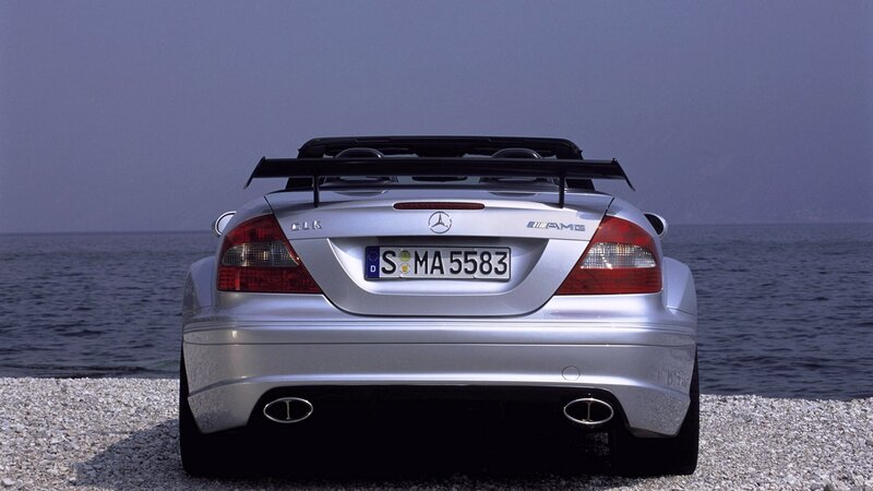 Silver Mercedes-AMG CLK convertible
