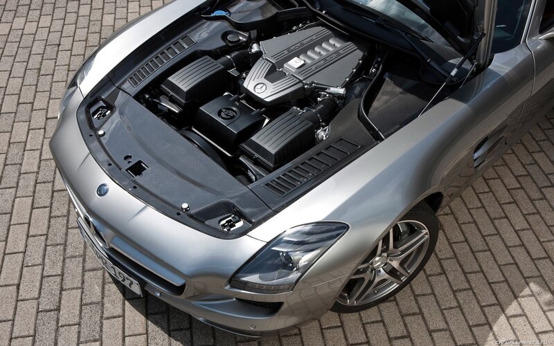 silver mercedes-amg engine