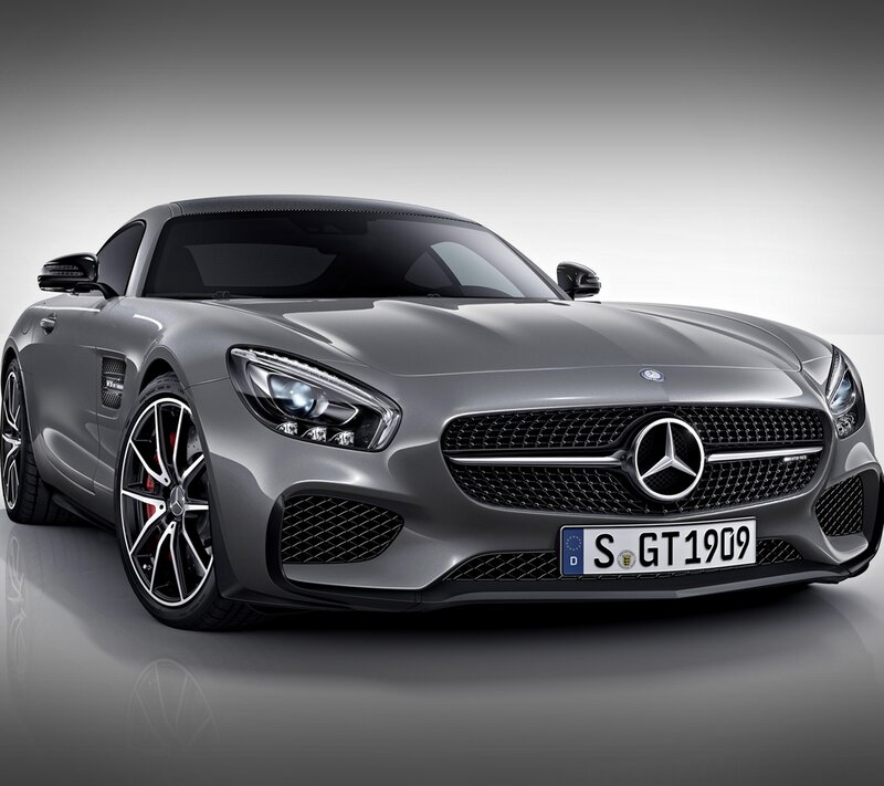 Silver Mercedes-amg Gt — Gray