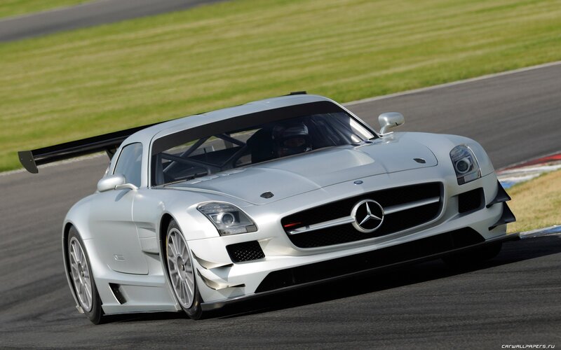 silver mercedes-amg gt3 on track