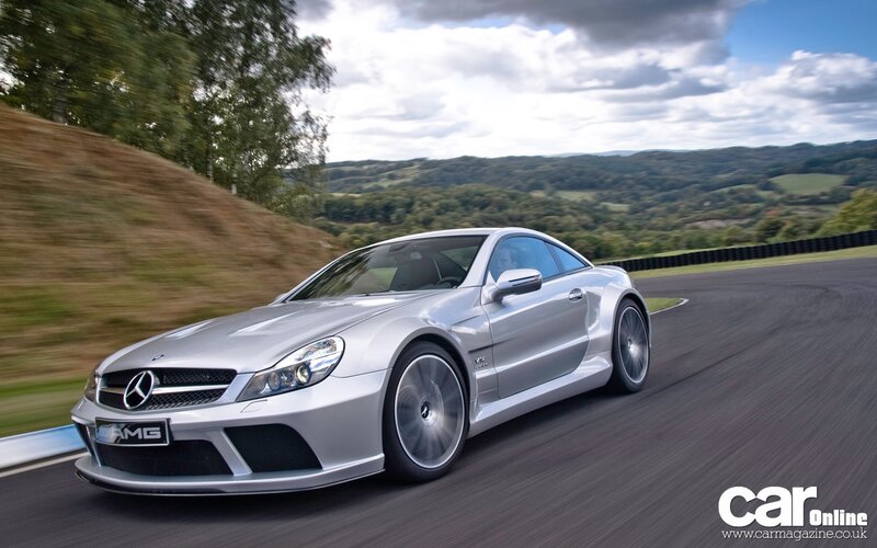 silver mercedes-amg on track