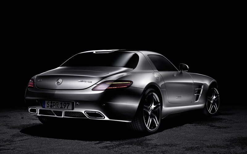 Silver Mercedes-amg Sls — Gray, Dramatic