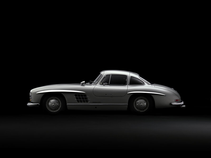 Silver Mercedes-Benz 300SL