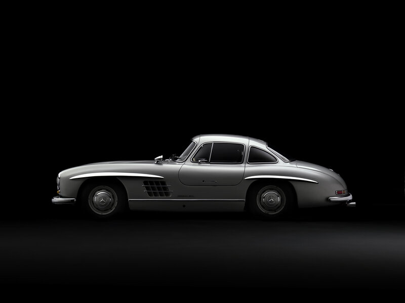 Silver Mercedes-Benz 300SL
