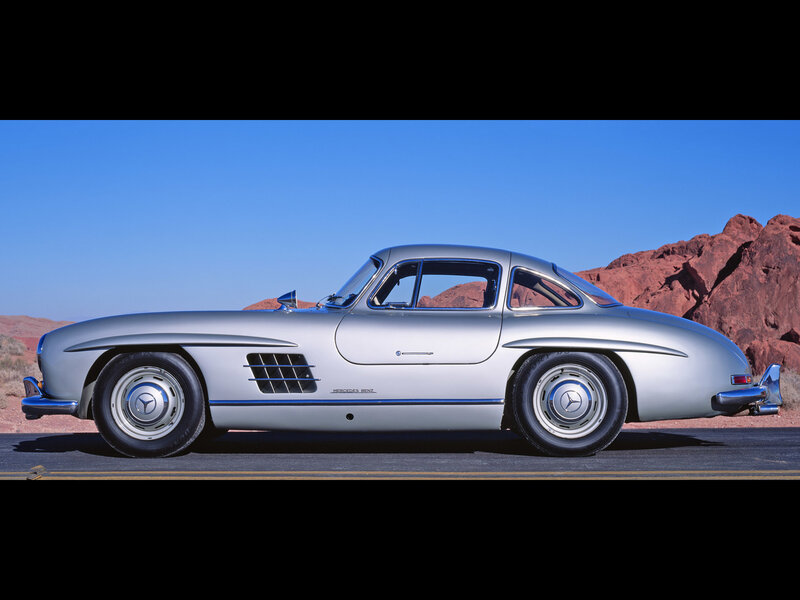 Silver Mercedes-Benz 300SL