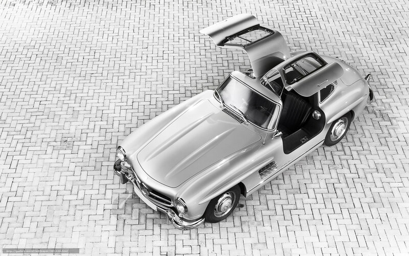 Silver Mercedes-benz 300sl — Gray, Classic