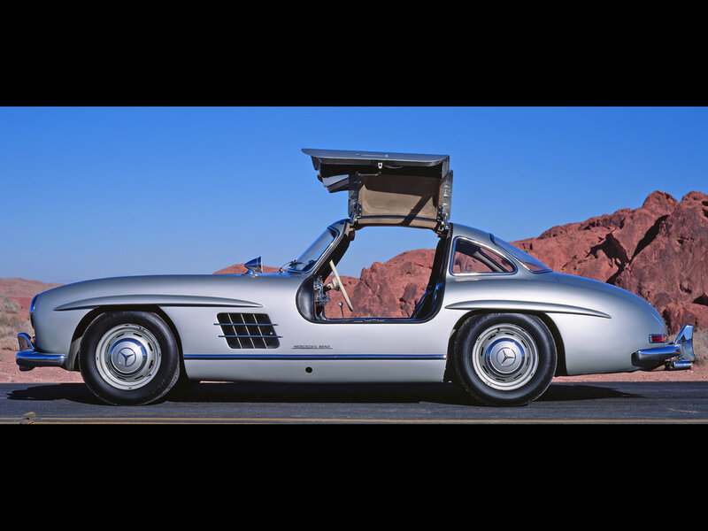 Silver Mercedes-benz 300sl — Serene