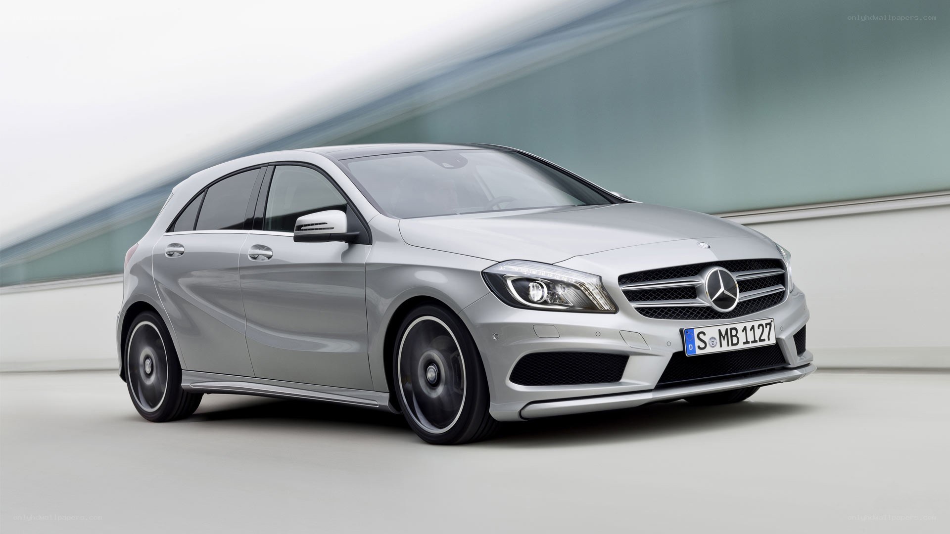 Silver Mercedes-Benz A-Class