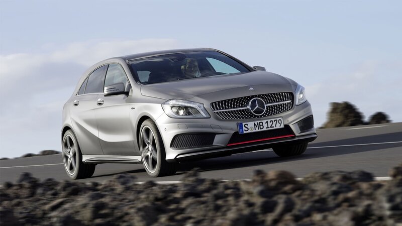Silver Mercedes-Benz A-Class — Dynamic, Afternoon, Photograph, Car, Road, Driver, Black