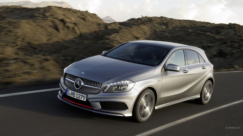 Silver Mercedes-Benz A-Class — Dynamic, Afternoon, Photograph