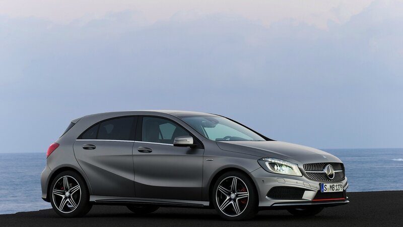 Silver Mercedes-Benz A-Class — Gray, Serene, Sunset
