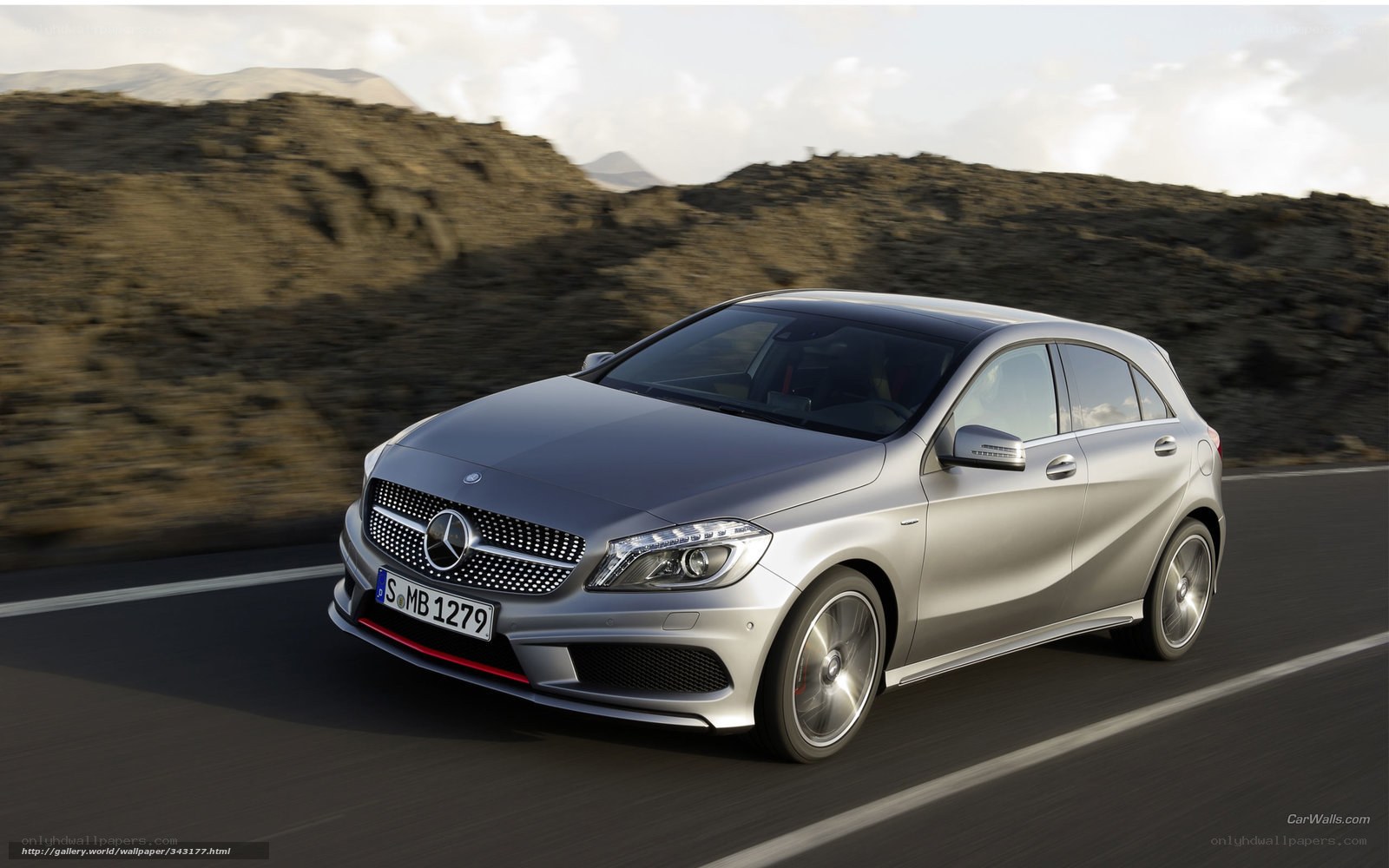 Silver Mercedes-Benz A-Class in motion
