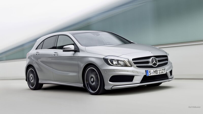 Silver Mercedes-benz A-class — Modern