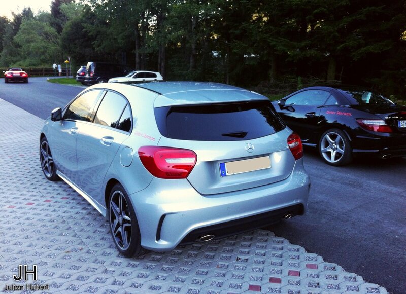 Silver Mercedes-Benz A-Class parked