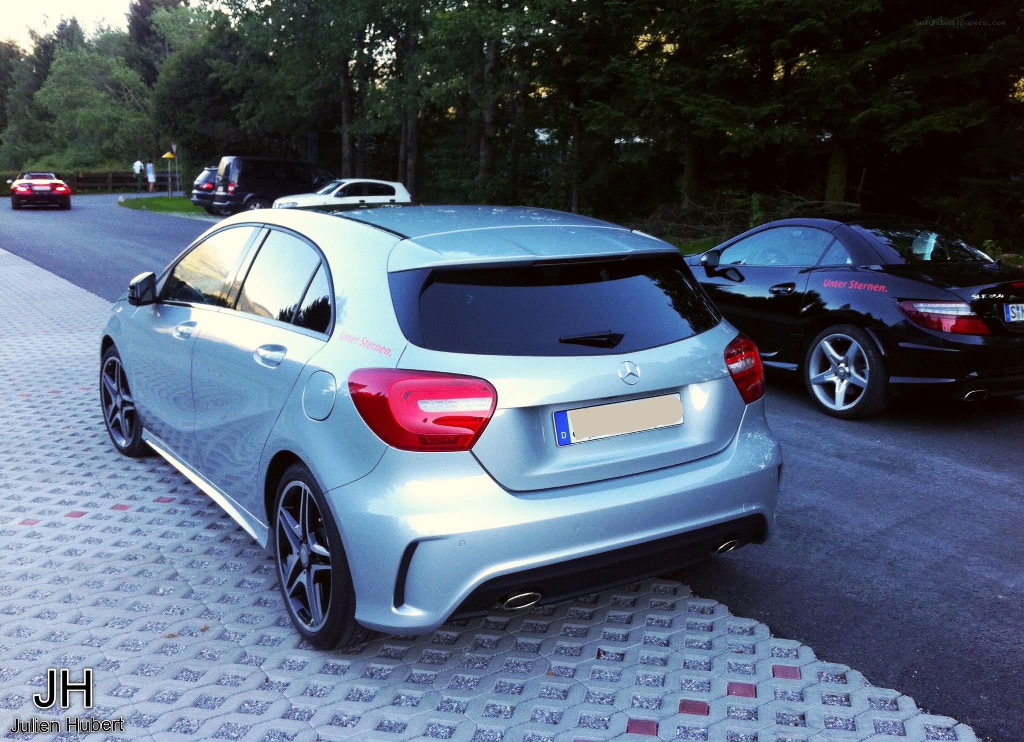Silver Mercedes-Benz A-Class parked