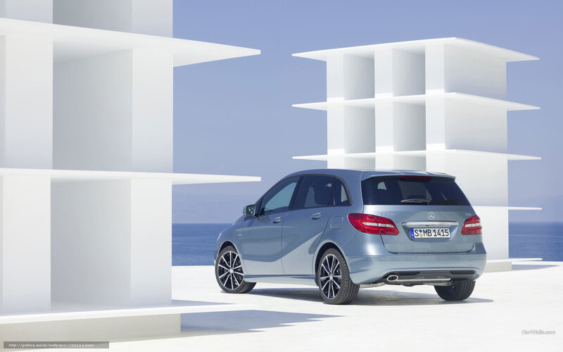 Silver Mercedes-benz B-class — White