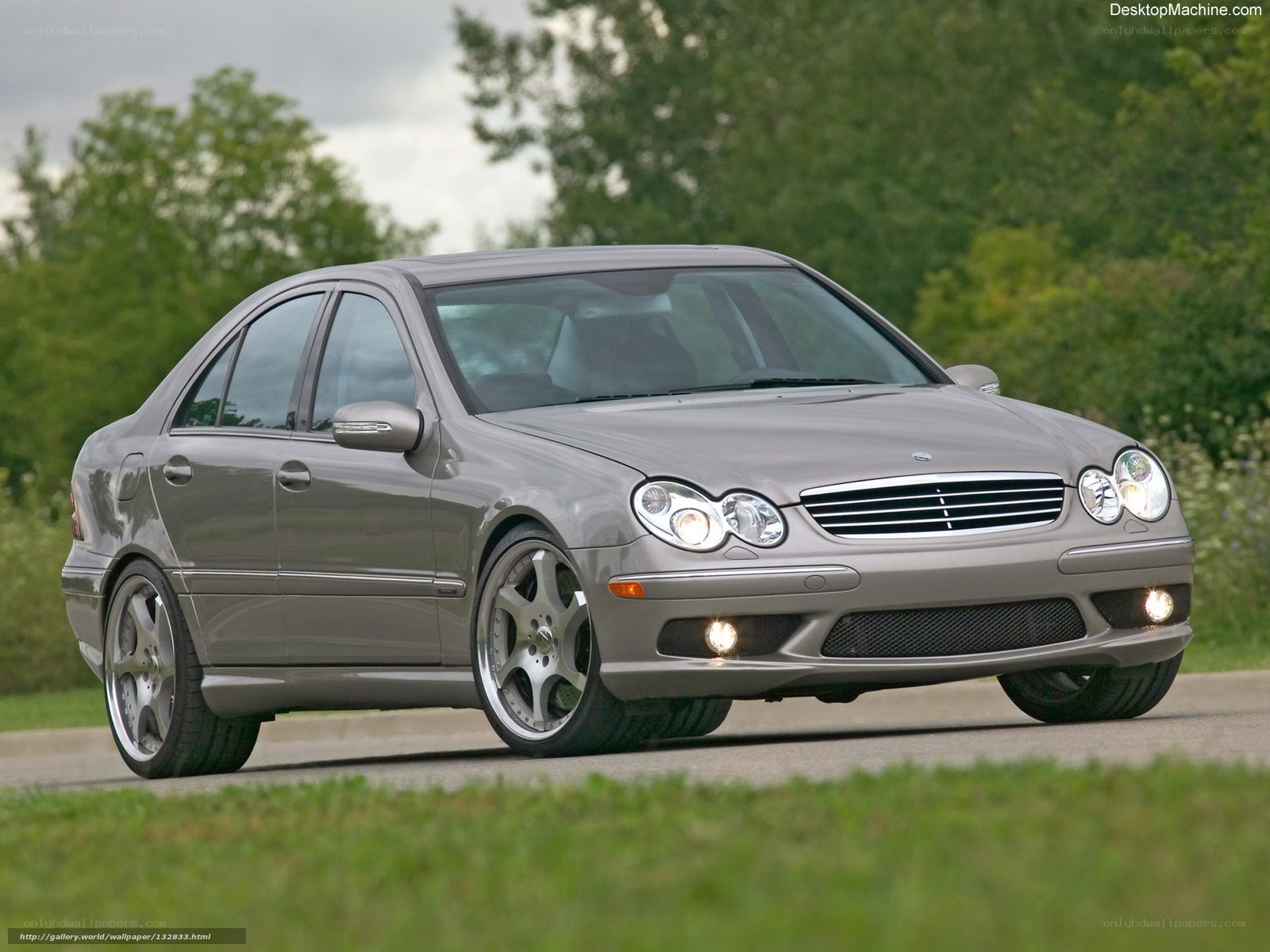 silver mercedes-benz c-class