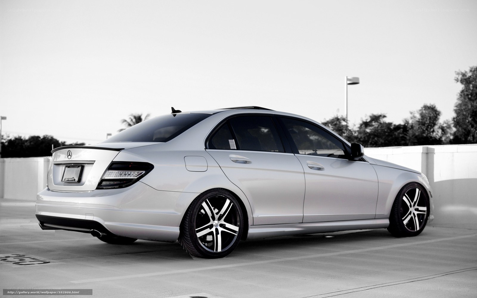 silver mercedes-benz c-class