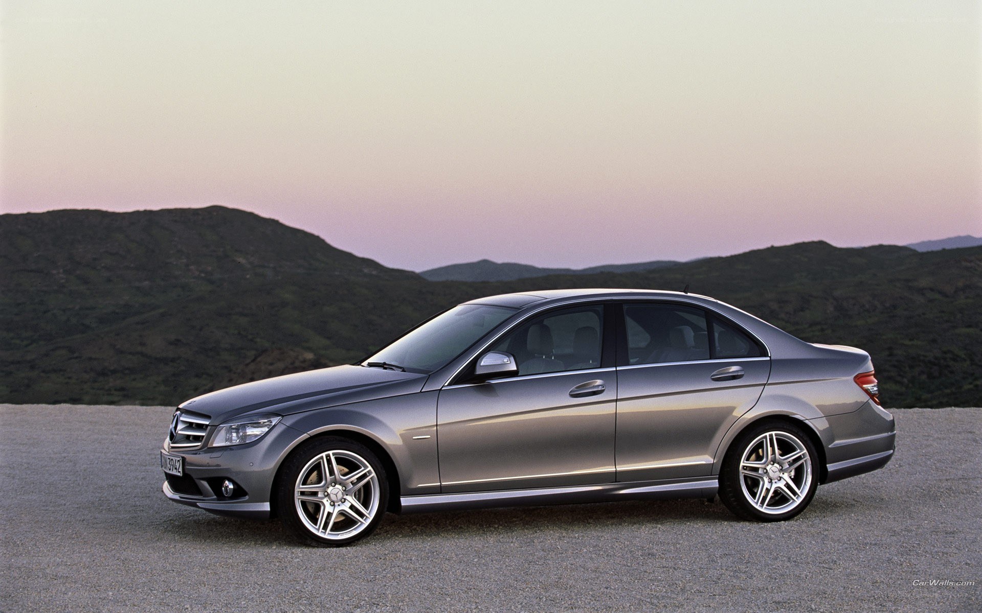 silver mercedes-benz c-class