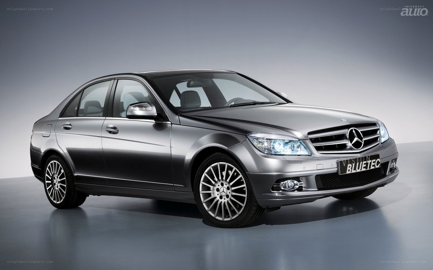 silver mercedes-benz c-class