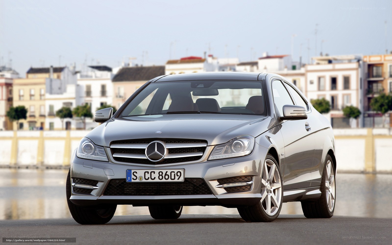 Silver Mercedes-Benz C-Class Coupe
