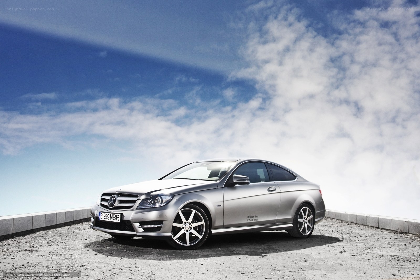 Silver Mercedes-Benz C-Class Coupe